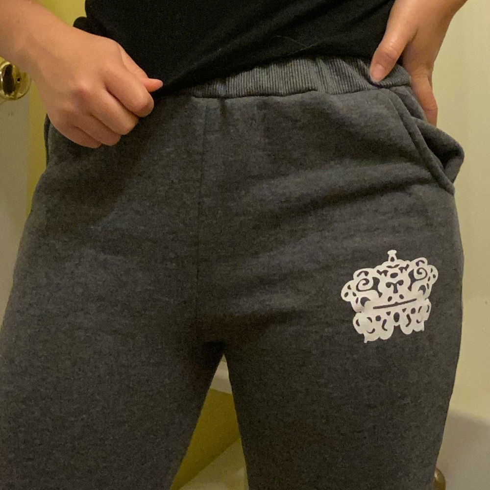 Gray Crown Sweatpants
